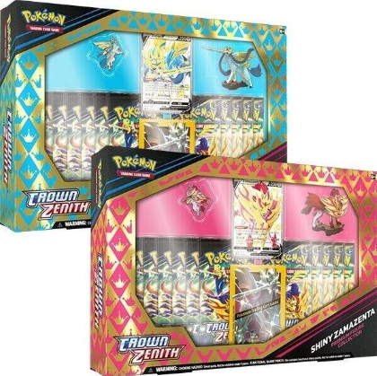 Crown Zenith Shiny Zacian and Zamazenta Premium Figure Collection Box (Set of 2)