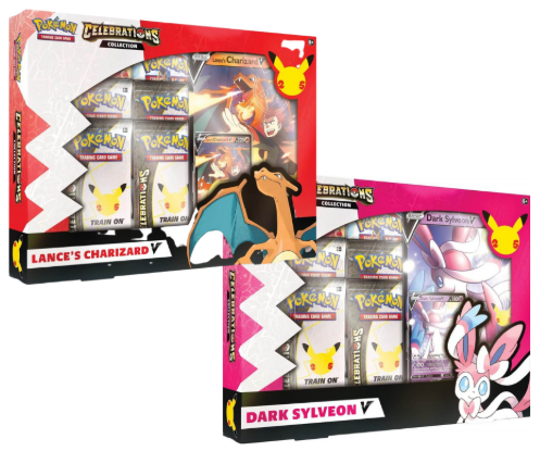 Celebrations 25th Anniversary Lance's Charizard V and Dark Sylveon V Collection Box (Set of 2)